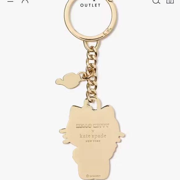 NWT Kate Spade Hello Kitty X Kate Spade Keychain - Picture 3 of 6